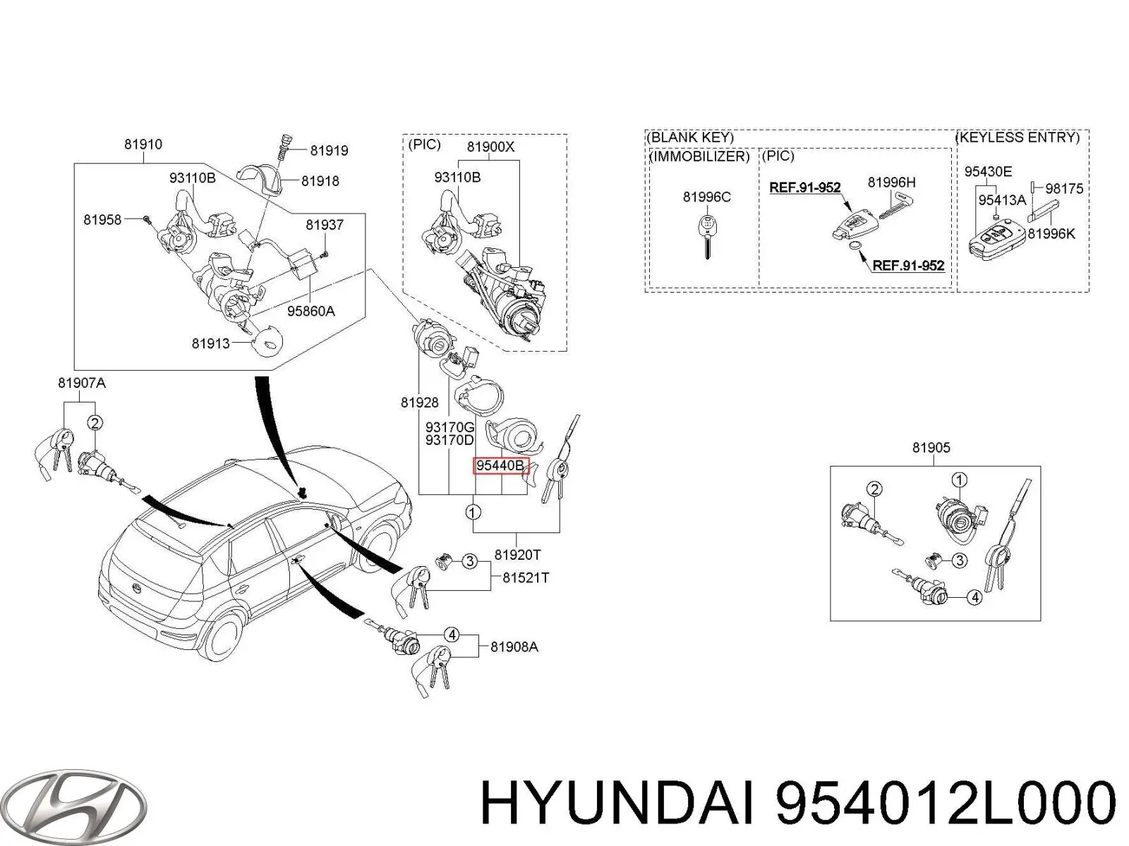 954012L000 Hyundai/Kia