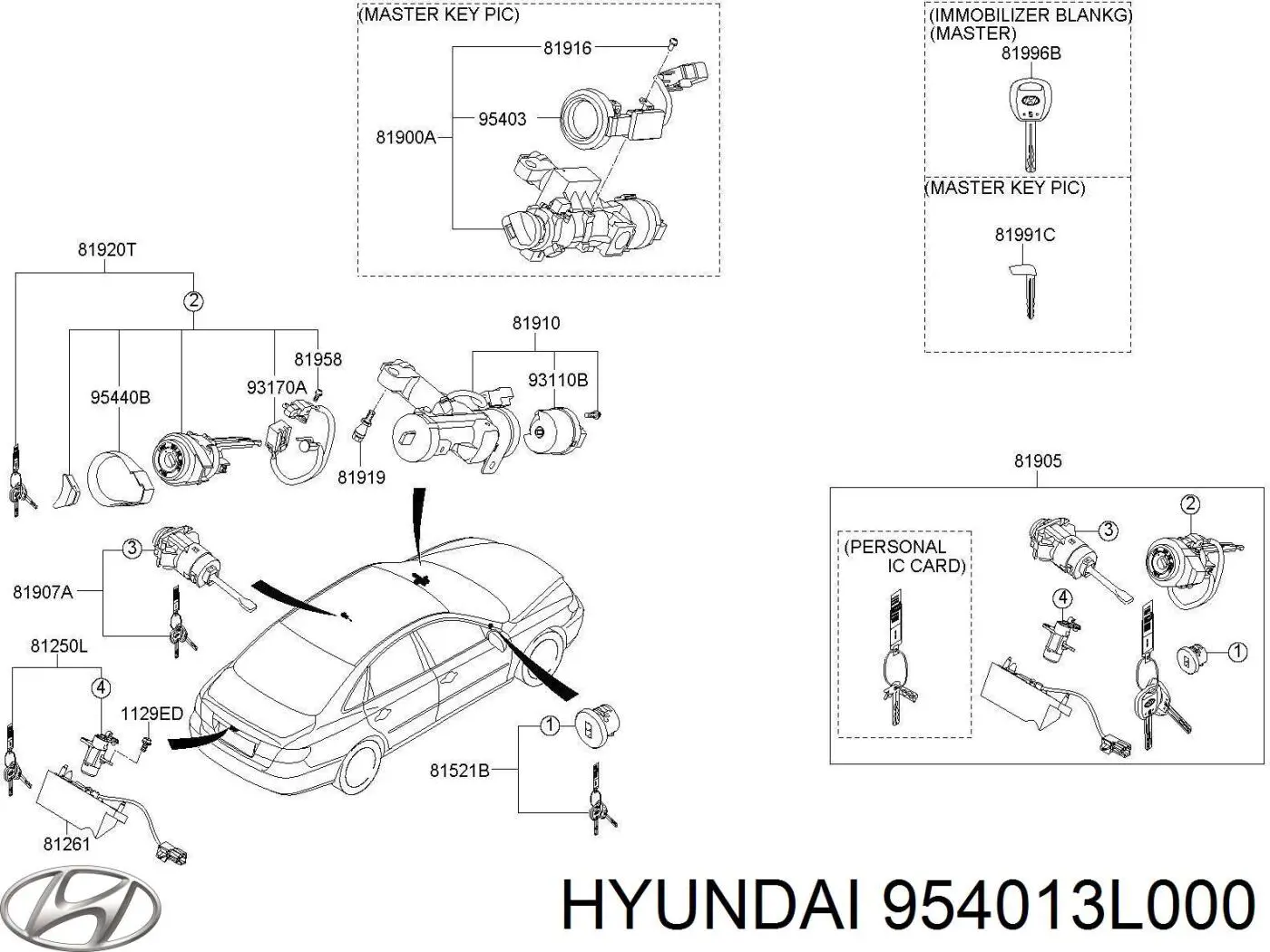  954013L000 Hyundai/Kia