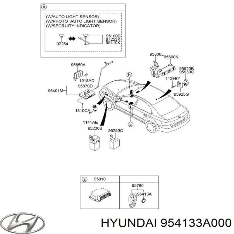  Hyundai/Kia 954133A000