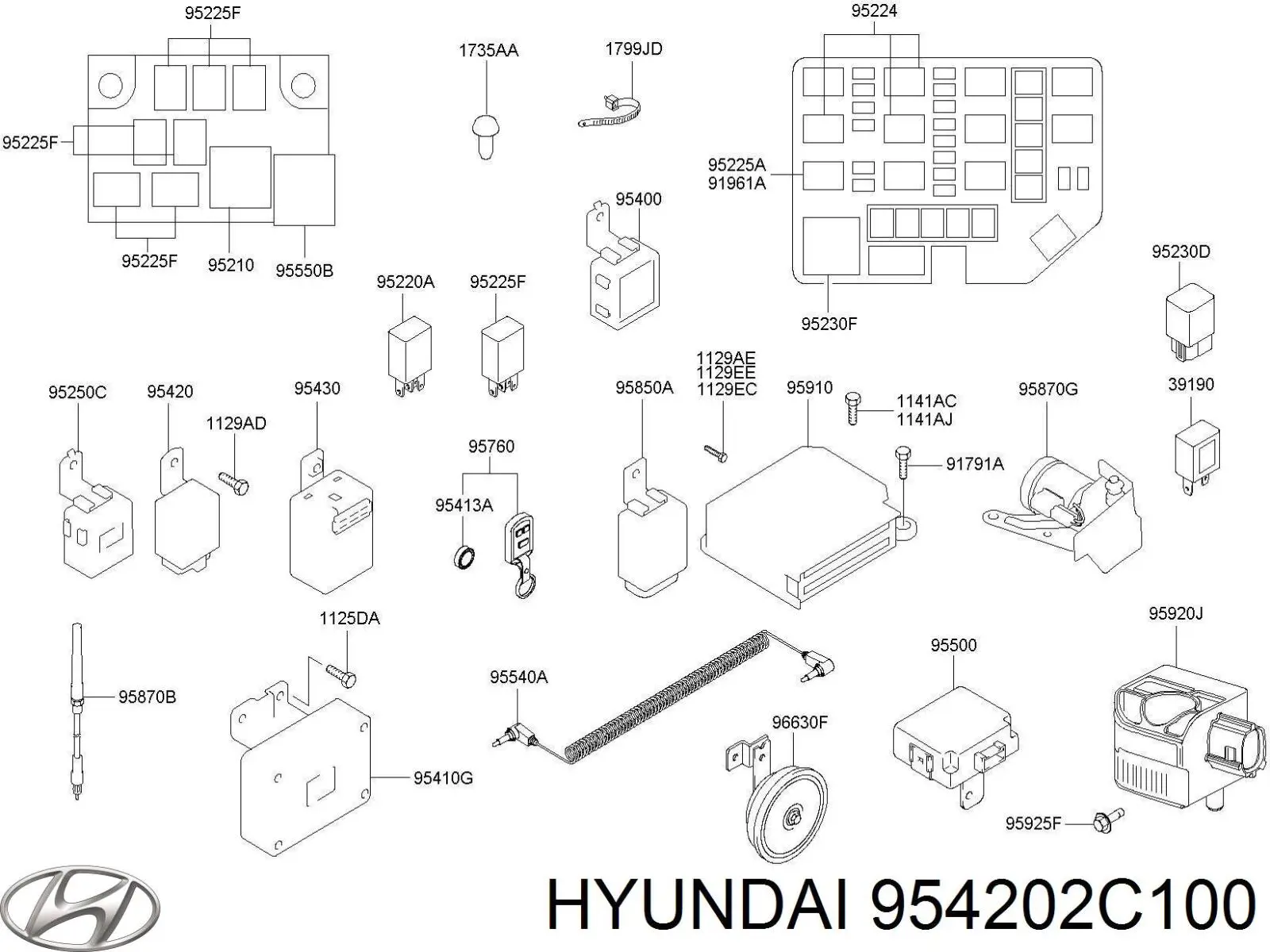  Hyundai/Kia 954202C100 цена, от 53.84 USD