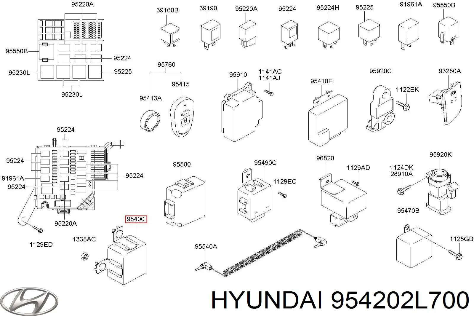 Модуль управления иммобилайзера (ЭБУ) Hyundai/Kia 954202L700 цена, от 5.93 USD