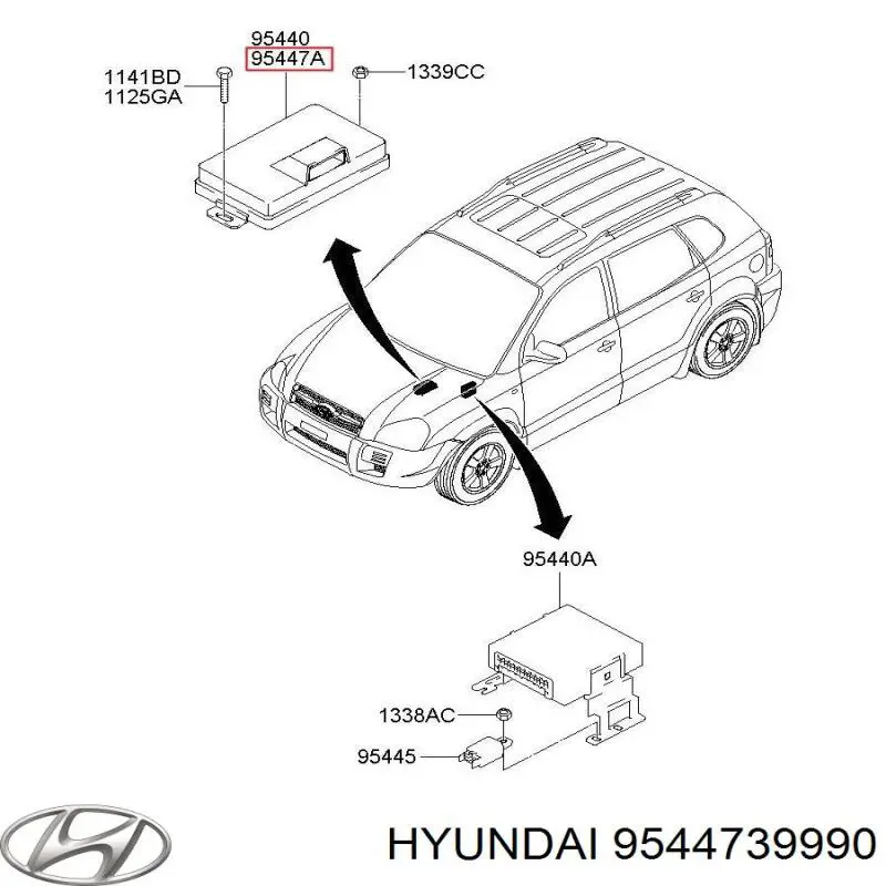 9544739980 Hyundai/Kia Модуль управления (ЭБУ) полным приводом