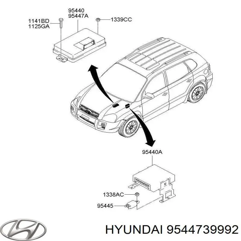 Модуль управления (ЭБУ) полным приводом на Hyundai Tucson JM
