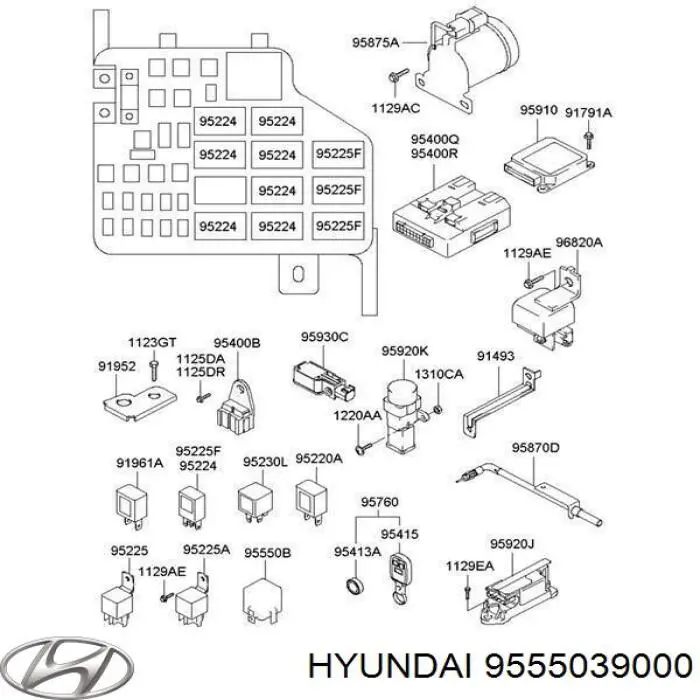 955502E000 Hyundai/Kia Реле указателей поворотов