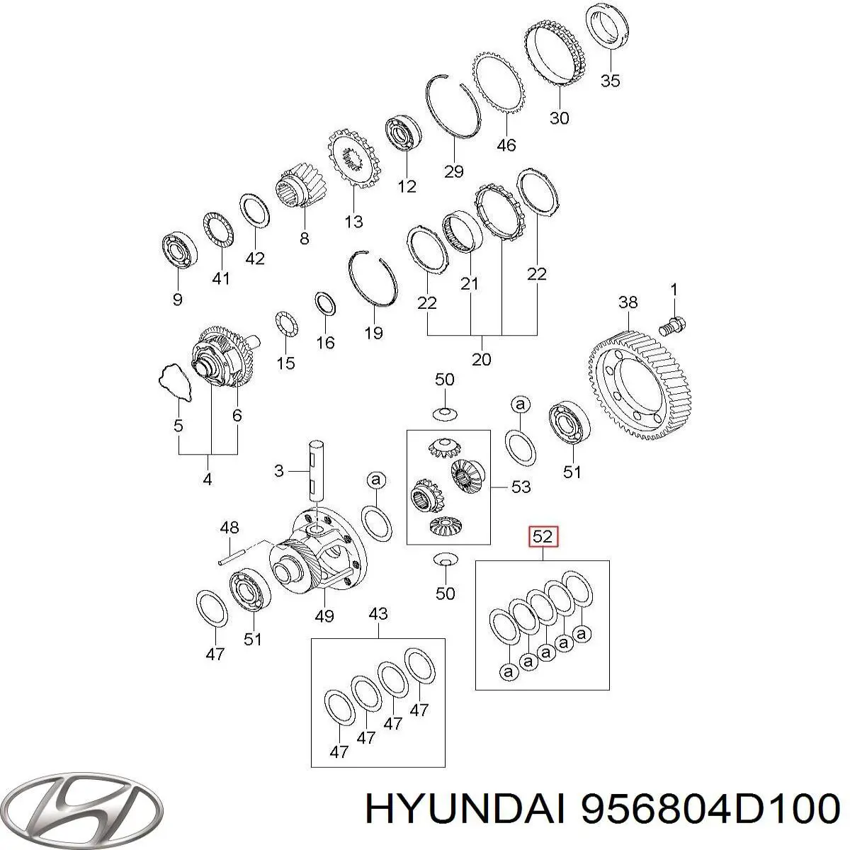 Купить 956804D100 Hyundai/Kia Датчик АБС задний правый