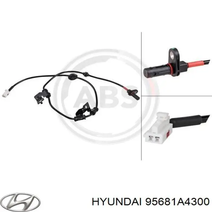 95681A4300 Hyundai/Kia sensor abs traseiro direito