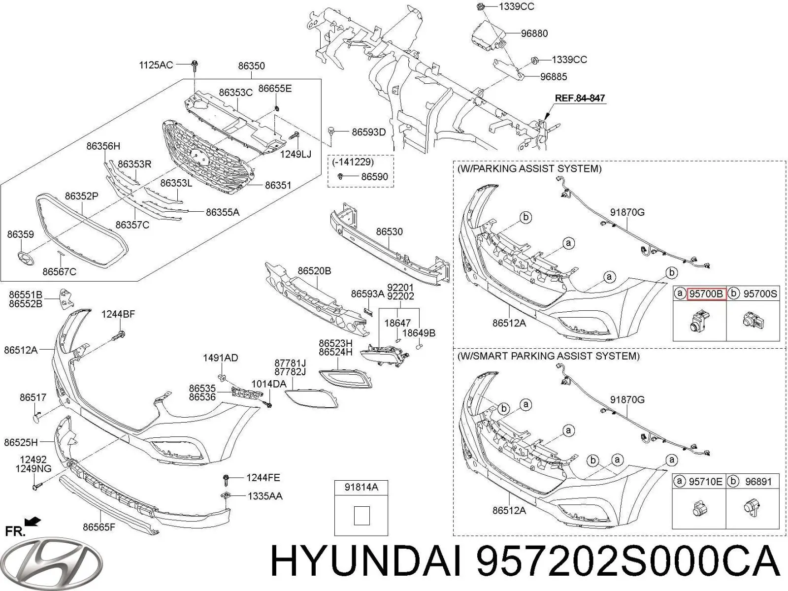 Парктроники задние 957202S000CA Hyundai/Kia