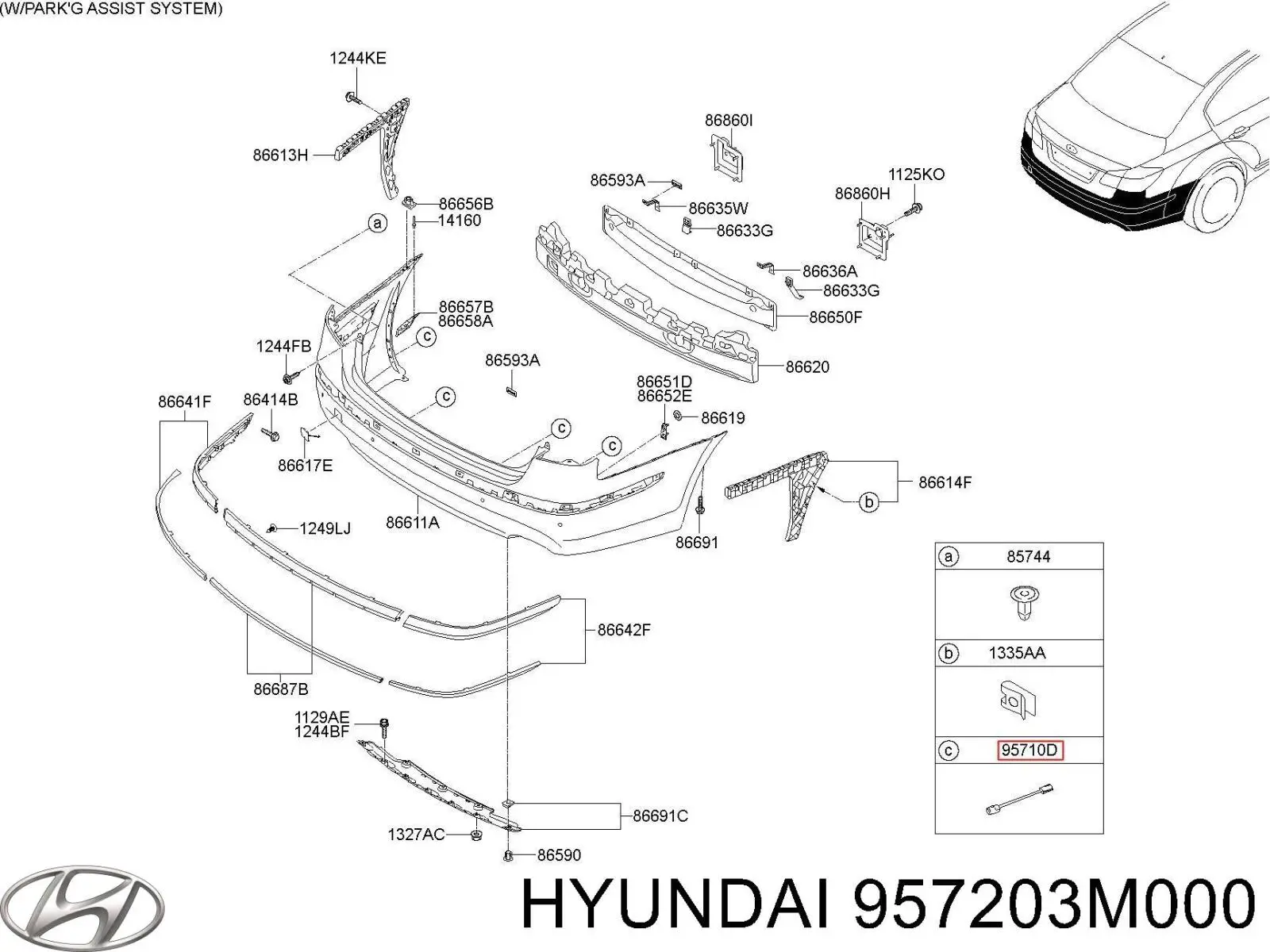  Hyundai/Kia 957203M000 цена, от 126.69 USD