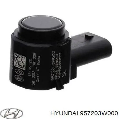 Датчик сигнализации парковки (парктроник) задний боковой Hyundai/Kia 957203W000