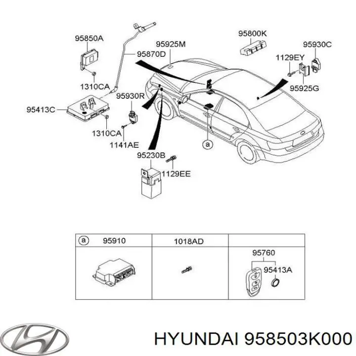  Hyundai/Kia 958503K000 цена, от 8.50 USD