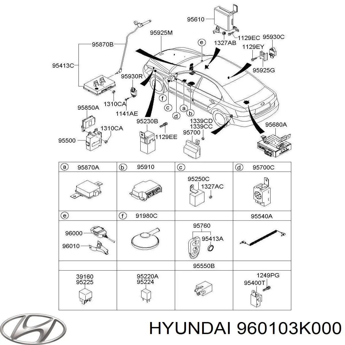  Hyundai/Kia 960103K000 цена, от  USD