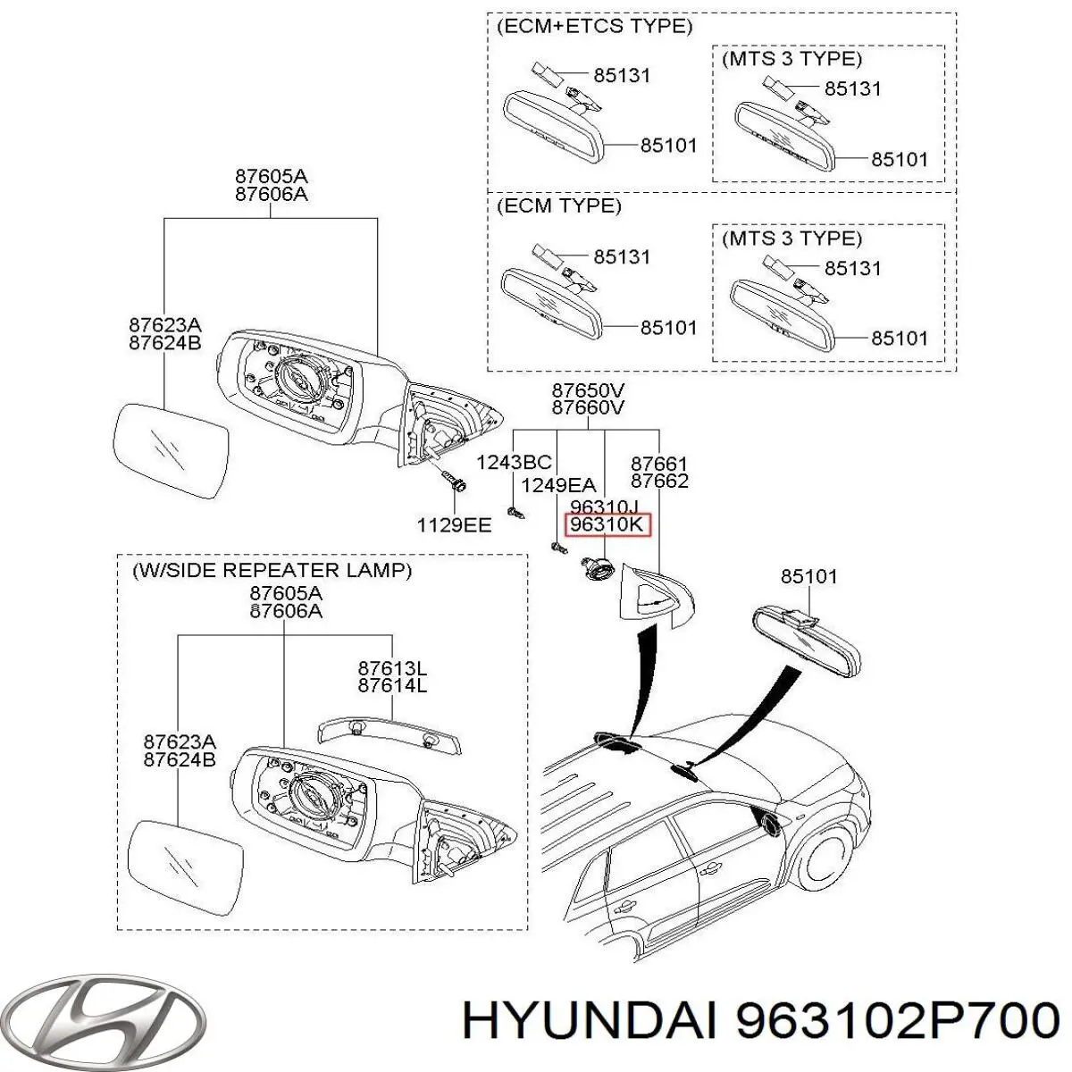  Hyundai/Kia 963102P700 цена, от 10.16 USD