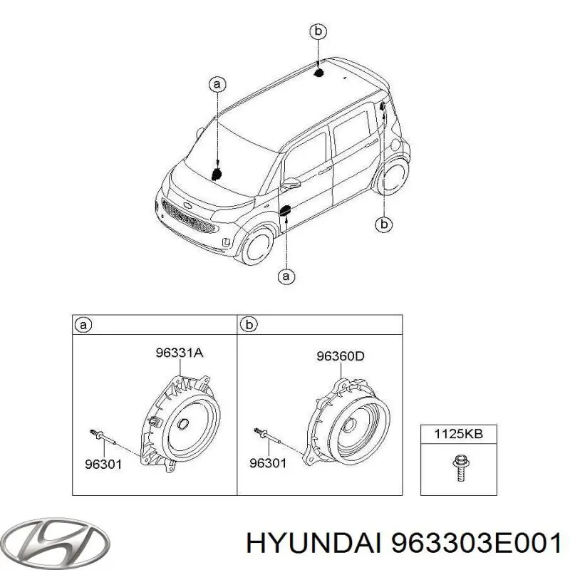 963303E001 Hyundai/Kia Динамик задней двери