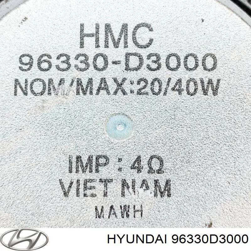 Динамик передней двери Hyundai/Kia 96330D3000 цена, от 6.35 USD