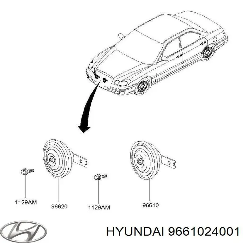 Клаксон на Hyundai Galloper  JK
