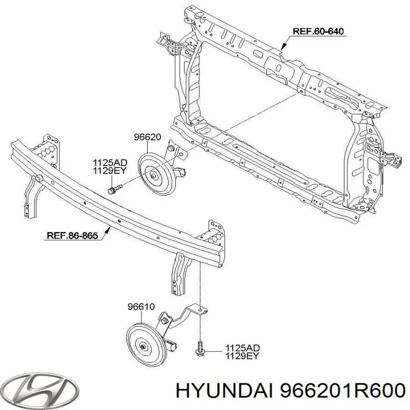 966201R600 Hyundai/Kia Клаксон