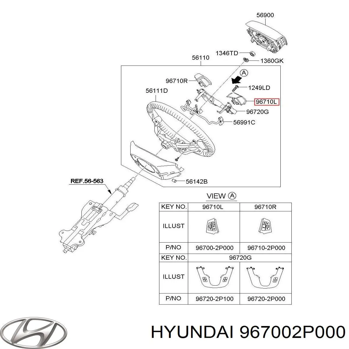  967002P000 Hyundai/Kia