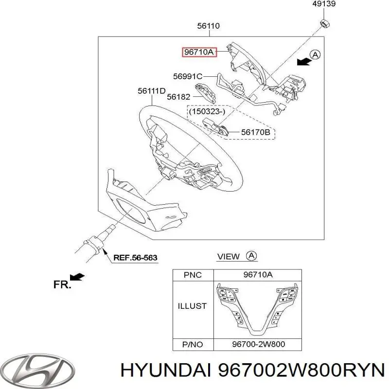  967002W800RYN Hyundai/Kia