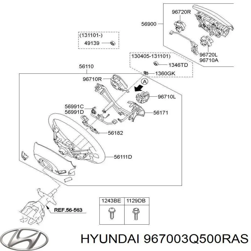  967003Q500RAS Hyundai/Kia