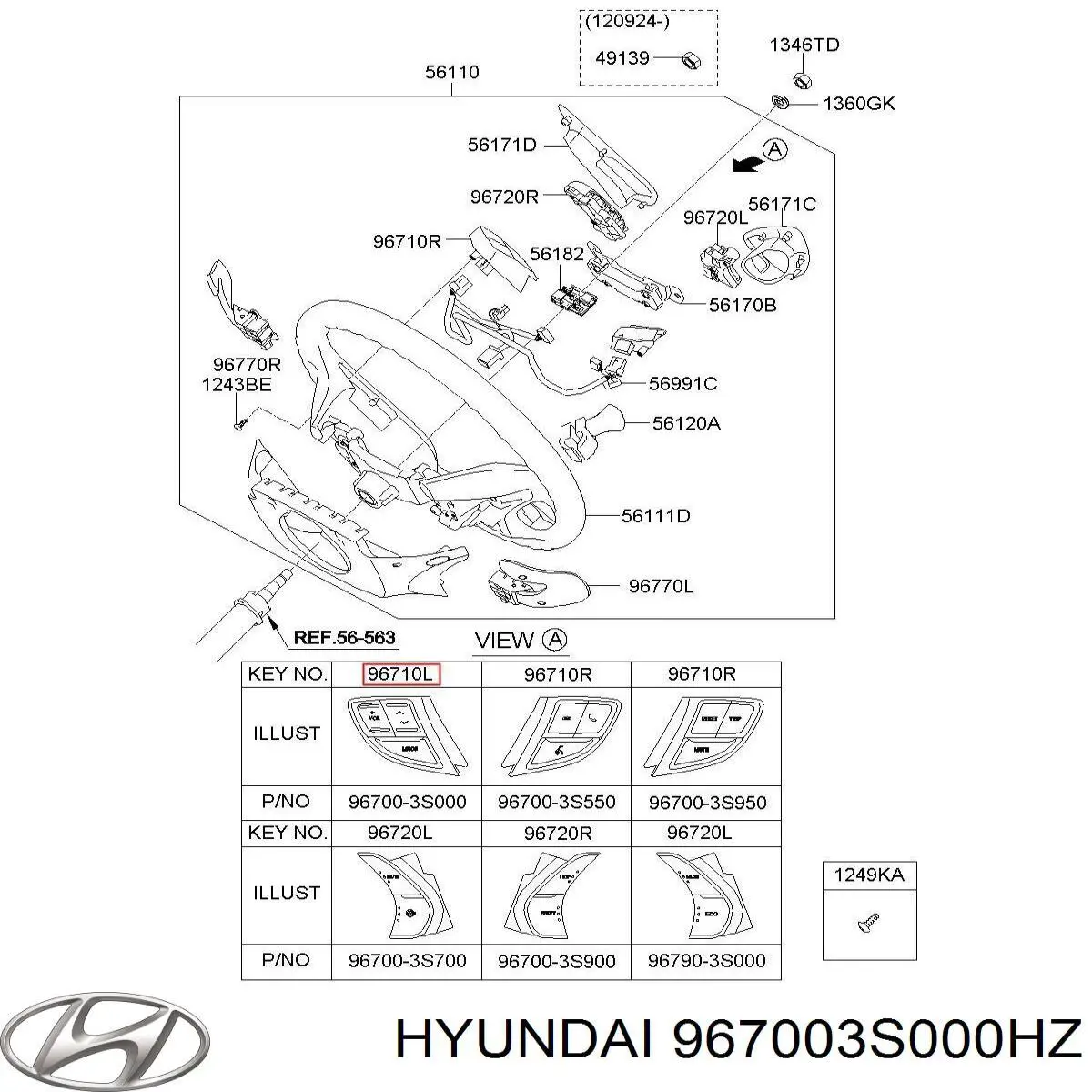  967003S000HZ Hyundai/Kia