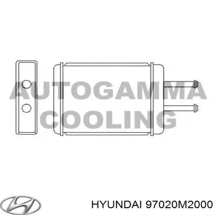 Радиатор печки (отопителя) на Hyundai Santamo 
