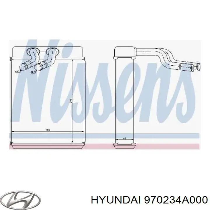 Радиатор печки (отопителя) Hyundai/Kia 970234A000 цена, от 43.98 USD