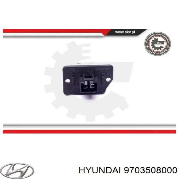 9703508000 Hyundai/Kia resistor (resistência de ventilador de forno (de aquecedor de salão))