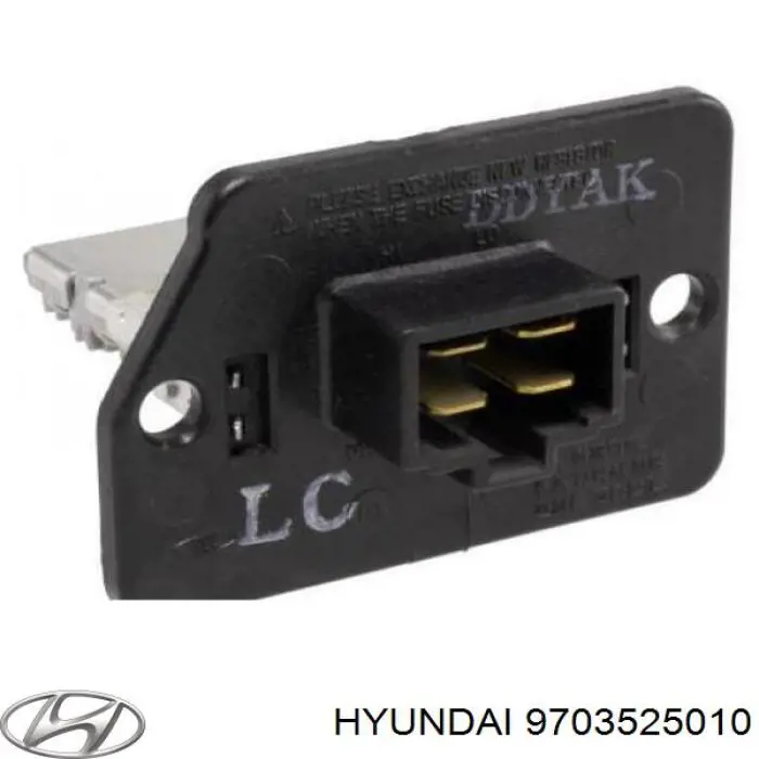 Резистор (сопротивление) вентилятора печки (отопителя салона) на Hyundai Accent 