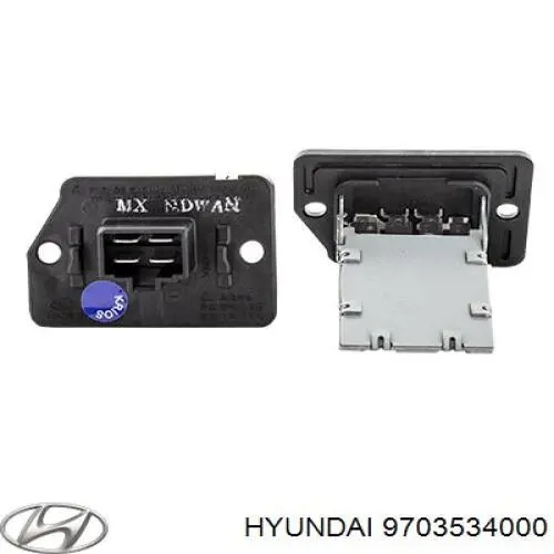 9703534000 Hyundai/Kia резистор (сопротивление вентилятора печки (отопителя салона))