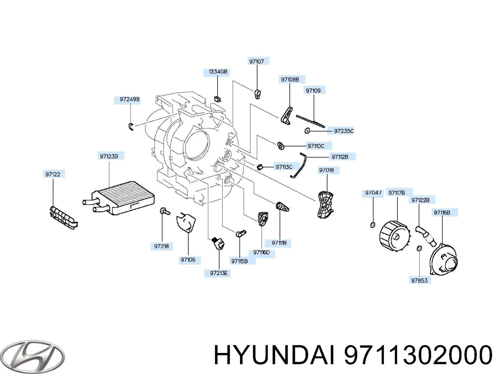 9711302000 Hyundai/Kia Электромотор печки