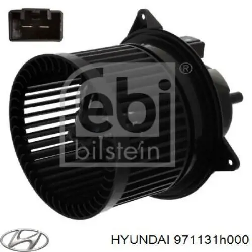 Мотор вентилятора печки (отопителя салона) Hyundai/Kia 971131H000