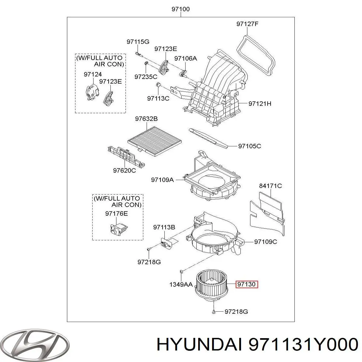 Купить 971131Y000 Hyundai/Kia Электродвигатели (электродвигатель отопителя) или розетка прицепа штепсельная