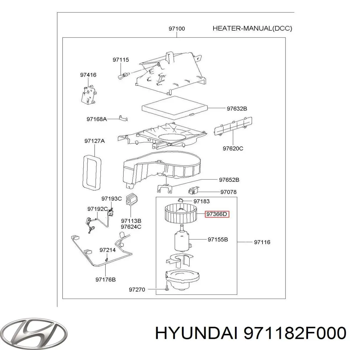  971182F000 Hyundai/Kia