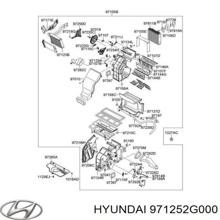 Acionamento de comporta de forno KIA Magentis II GE
