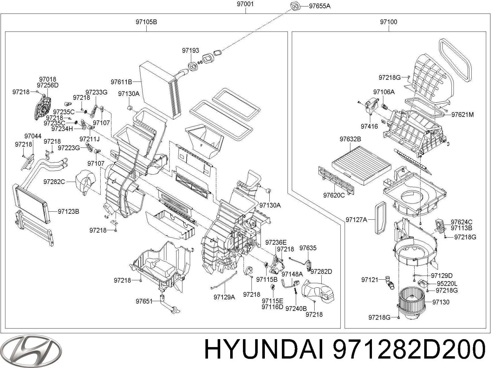 Купить 971282D200 Hyundai/Kia Регулятор оборотов вентилятора печки