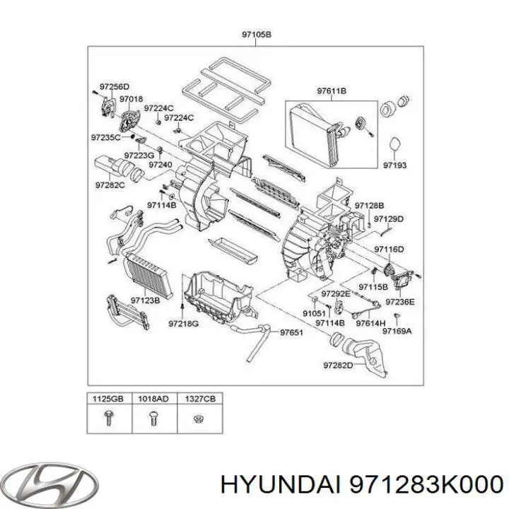 971283K000 Hyundai/Kia resistor (resistência de ventilador de forno (de aquecedor de salão))
