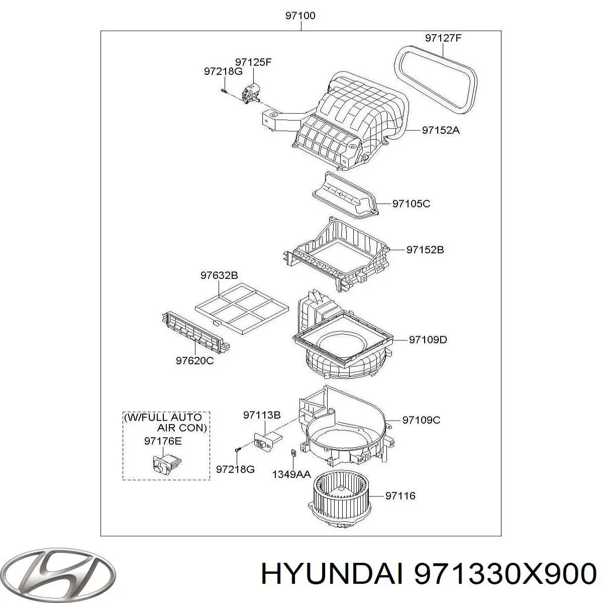 Воздушный фильтр салона Hyundai/Kia 971330X900