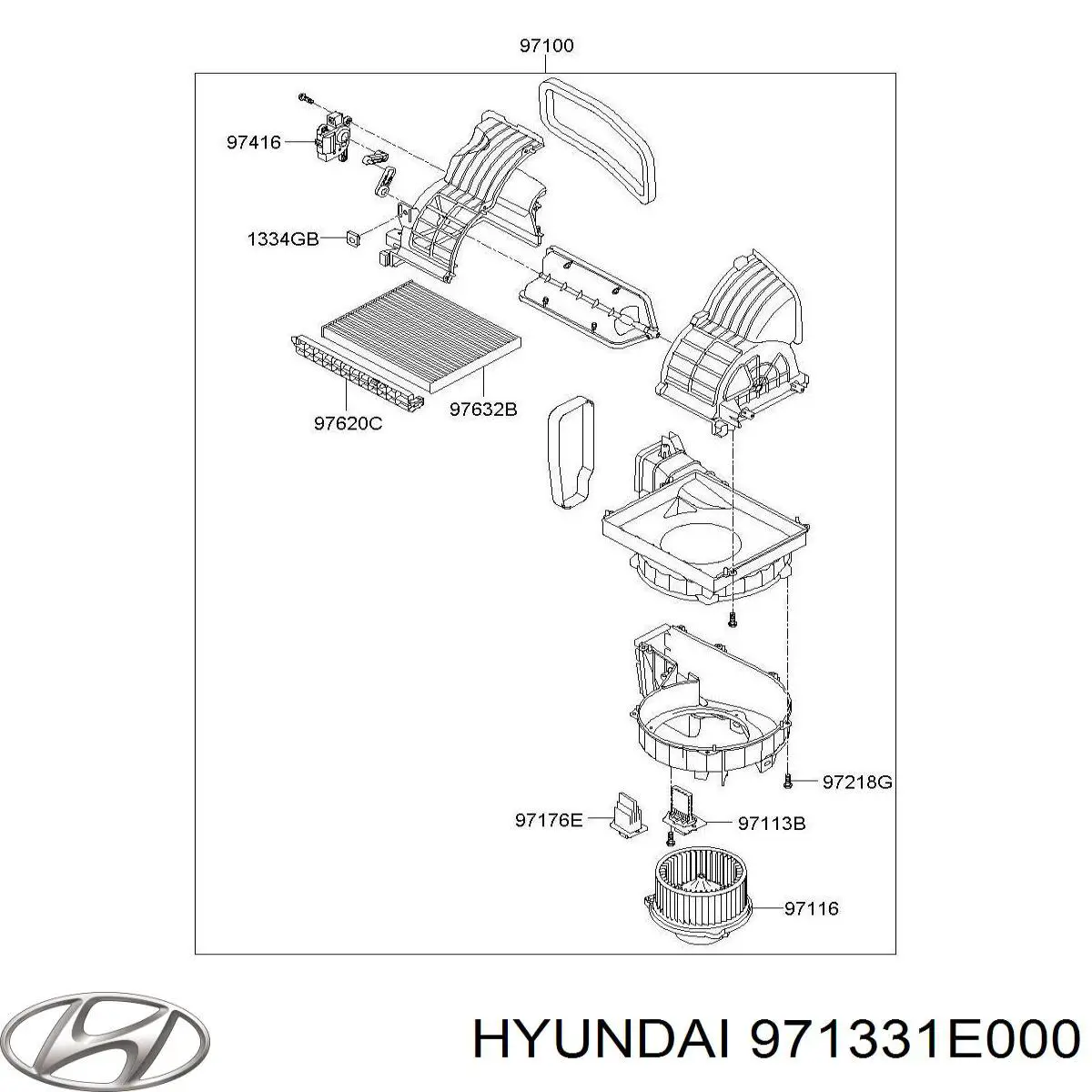 Фильтр салона 971331E000 Hyundai/Kia