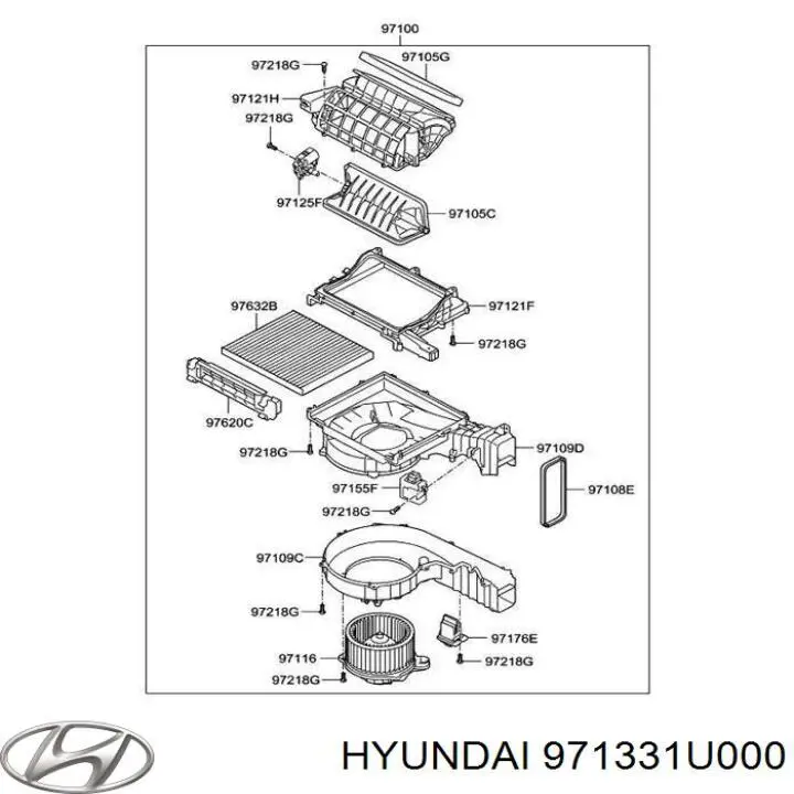 Фильтр салона 971331U000 Hyundai/Kia