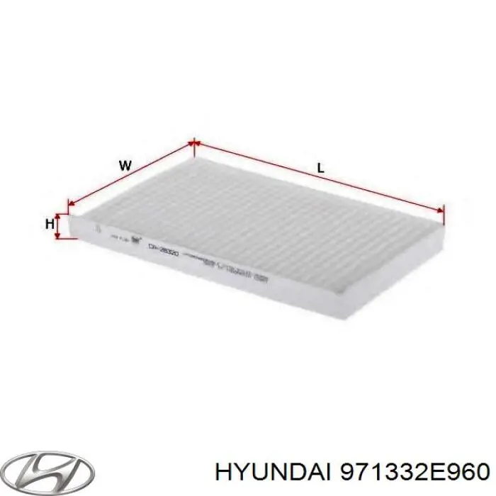 Фильтр воздушный отопителя Hyundai/Kia 971332E960 цена, от 4.80 USD