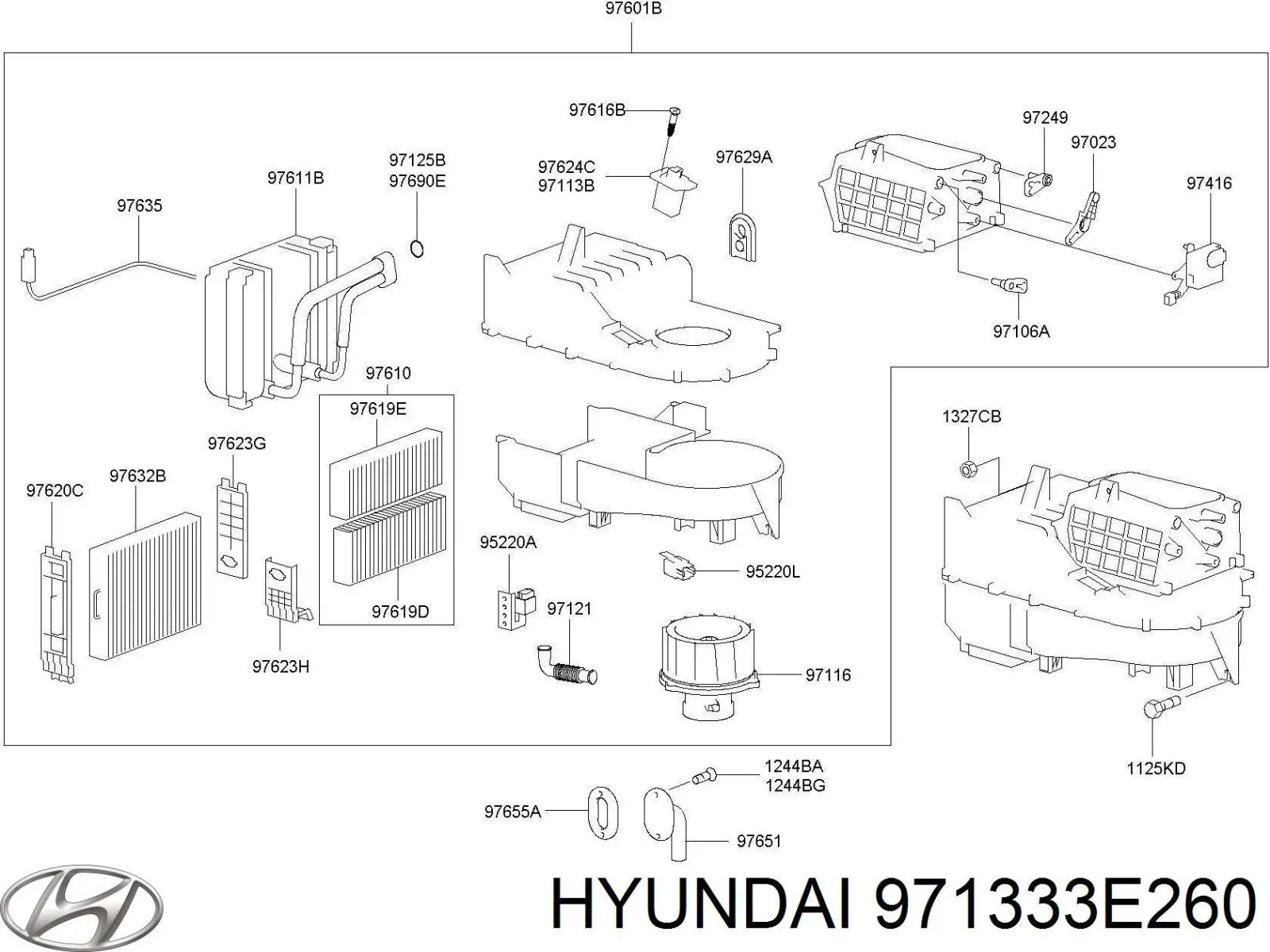 Фильтр салона 971333E260 Hyundai/Kia