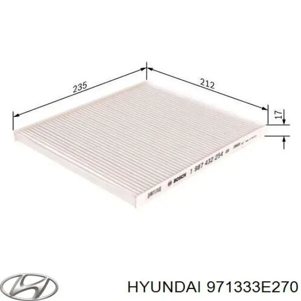 Фильтр воздушный отопителя Hyundai/Kia 971333E270 цена, от 5.59 USD