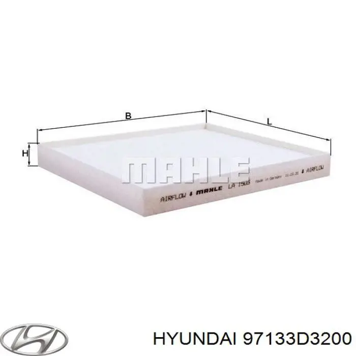 97133D3200 Hyundai/Kia filtro de salão
