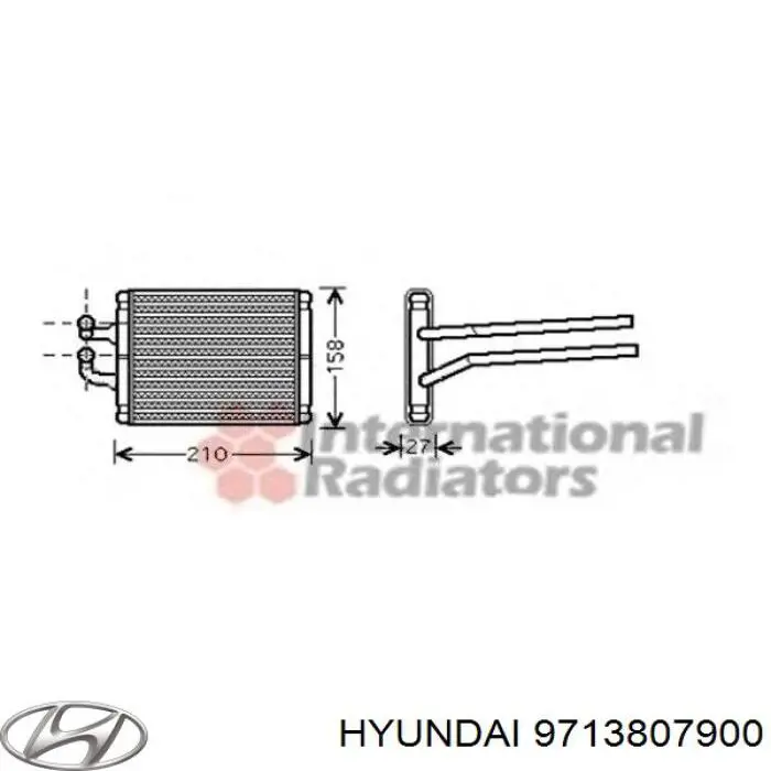 Радиатор печки 9713807900 Hyundai/Kia