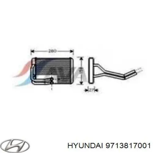 Купить 9713817001 Hyundai/Kia Радиатор печки