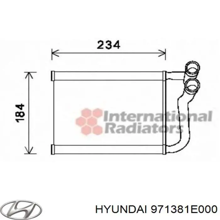 Радиатор печки 971381E000 Hyundai/Kia