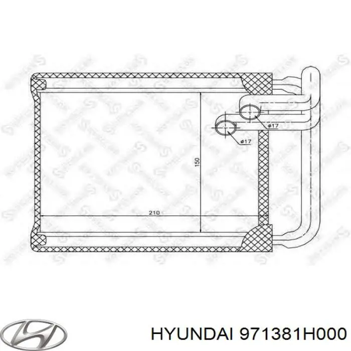 Радиатор печки 971381H000 Hyundai/Kia