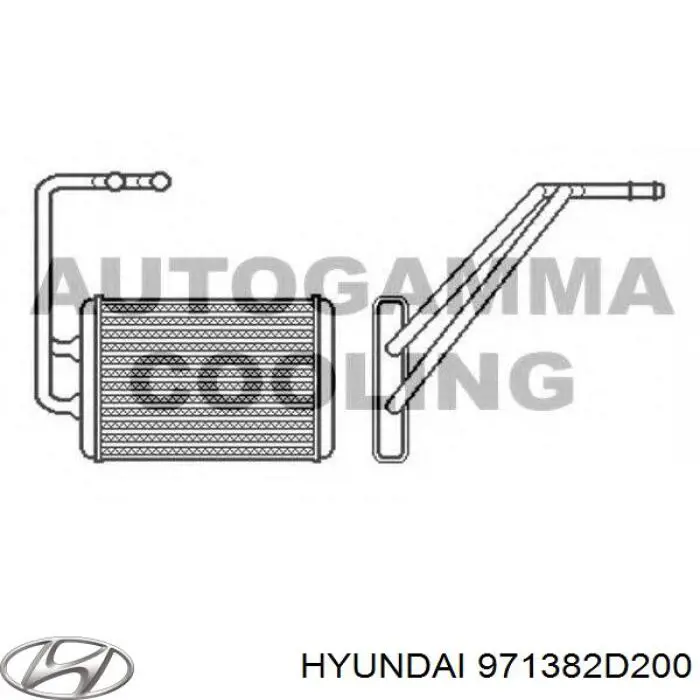 971382D200 Hyundai/Kia radiador de forno (de aquecedor)