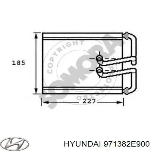 Radiador de forno (de aquecedor) Hyundai/Kia 971382E900 preço, a partir de 183,48 USD