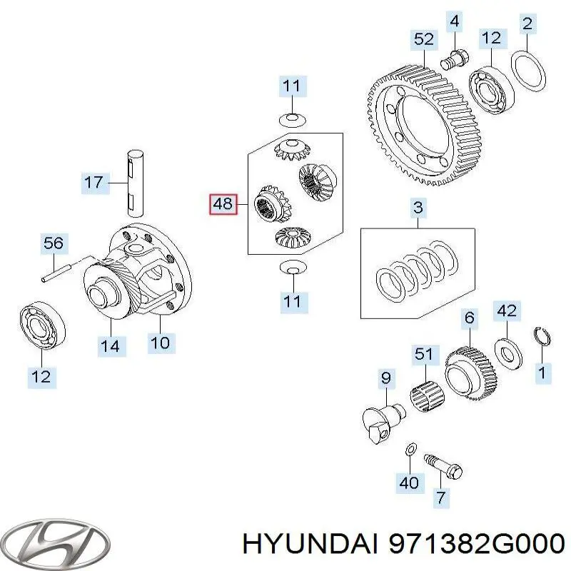 Купить 971382G000 Hyundai/Kia Радиатор печки